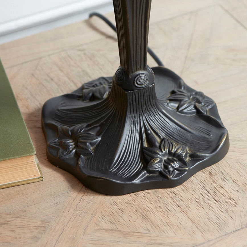 Endon 64085 - Stalo lempa Tiffany DRAGONFLY 2xE27/60W/230V skersmuo 41 cm