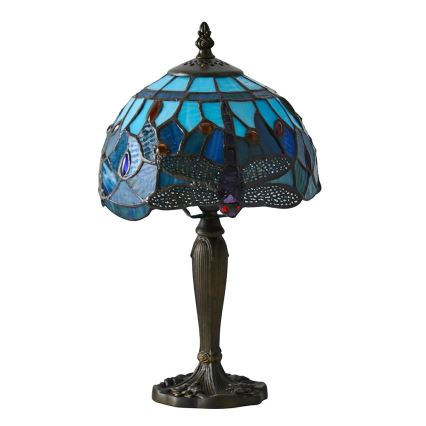 Endon 64088 - stalinė lempa Tiffany DRAGONFLY 1xE14/7W/230V, skersmuo 20 cm
