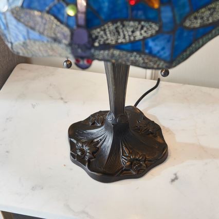 Endon 64089 - Stalinė lempa Tiffany DRAGONFLY 2xE27/60W/230V skersm. 41 cm