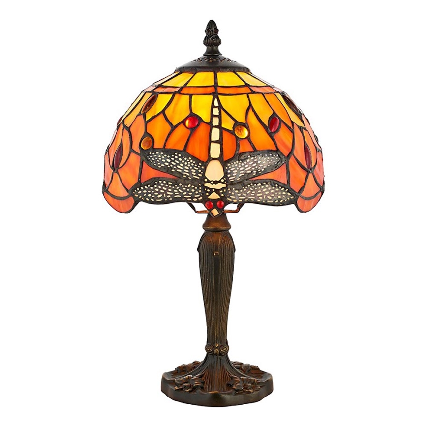 Endon 64091 - Stalinė lempa Tiffany DRAGONFLY 1xE14/7W/230V, skersmuo 20 cm