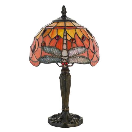 Endon 64091 - Stalinė lempa Tiffany DRAGONFLY 1xE14/7W/230V, skersmuo 20 cm