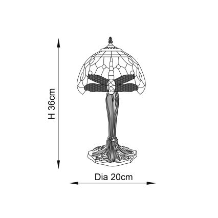 Endon 64091 - Stalinis šviestuvas LAUMŽIRGIS 1xE14/40W/230V diametras 20 cm