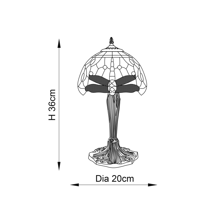Endon 64091 - Stalinis šviestuvas LAUMŽIRGIS 1xE14/40W/230V diametras 20 cm
