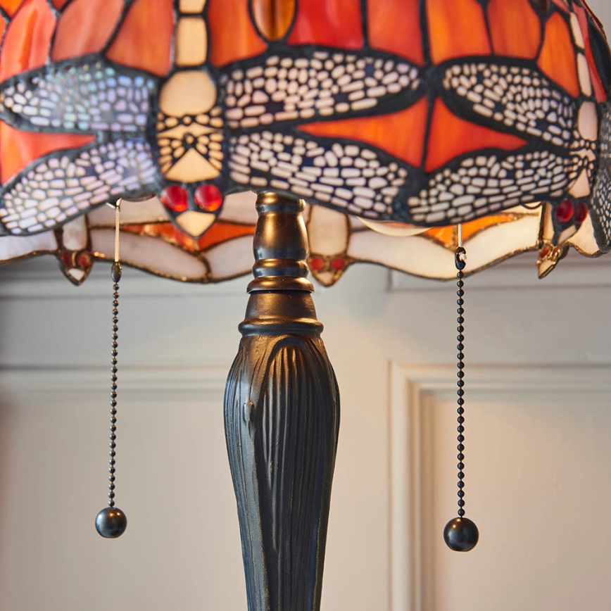 Endon 64092 - Stalinė lempa Tiffany DRAGONFLY 2xE27/60W/230V skersmuo 30 cm