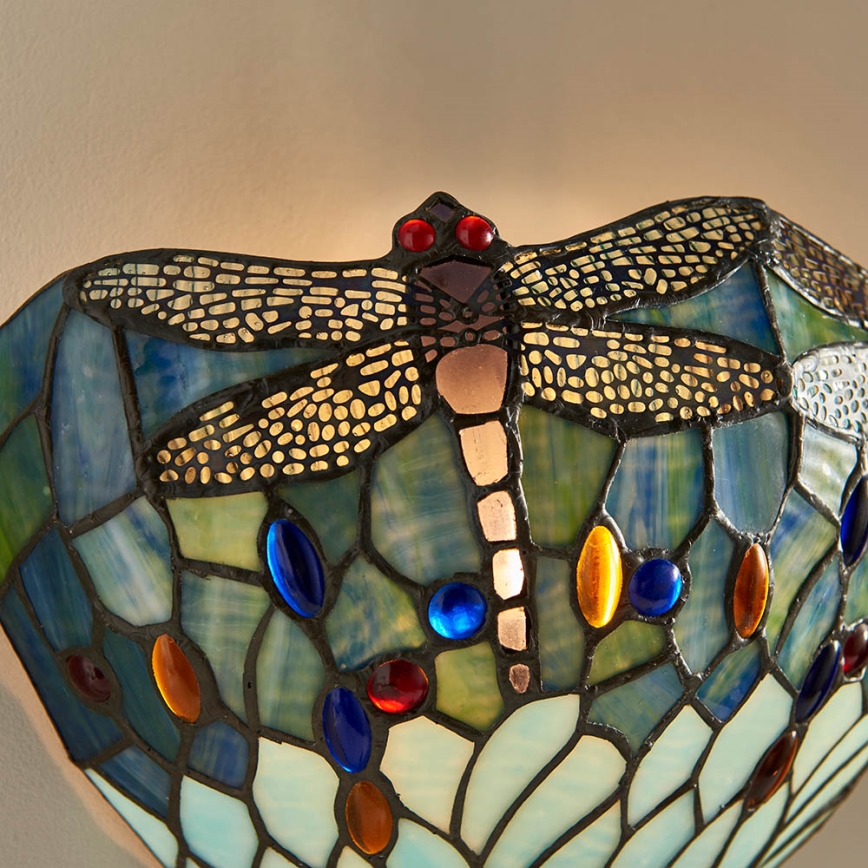 Endon 64102 - Sieninis šviestuvas Tiffany DRAGONFLY 1xE14/40W/230V