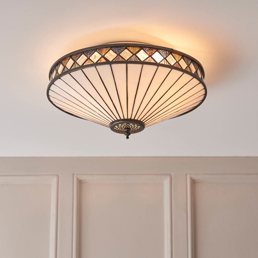 Endon 64145 - Lubinis šviestuvas FARGO 2xE27/60W/230V diametras 41,5 cm