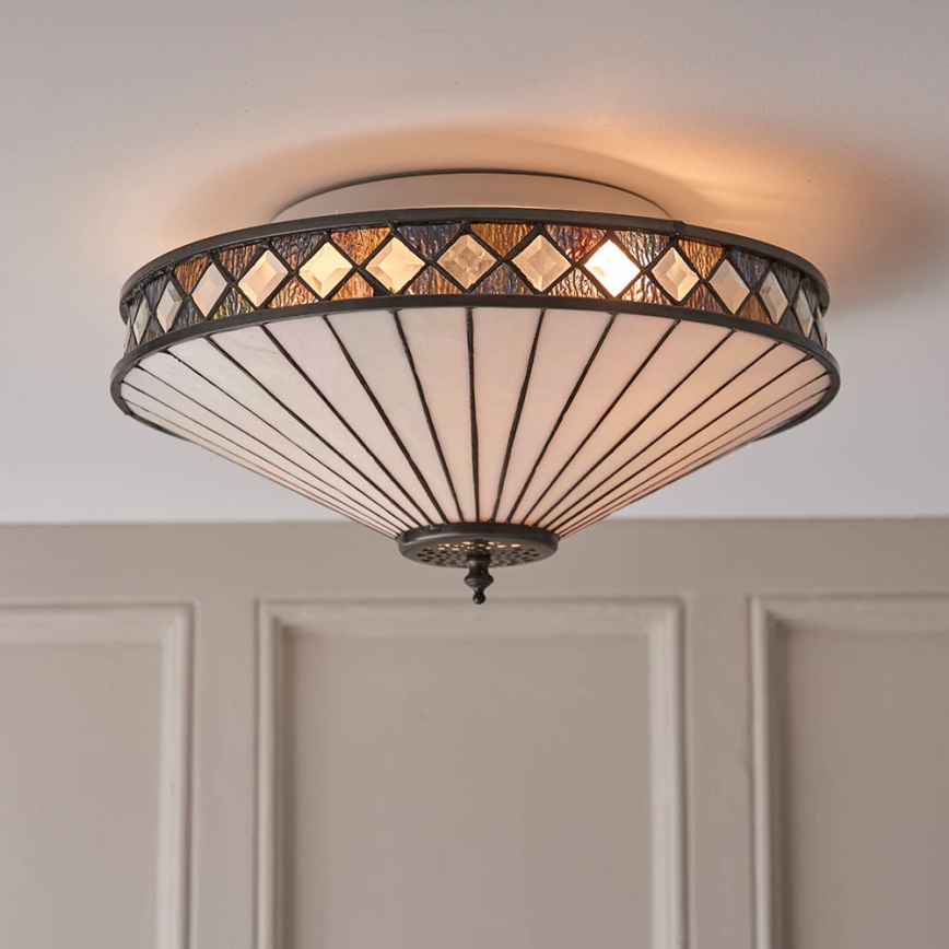 Endon 64145 - Lubinis šviestuvas FARGO 2xE27/60W/230V diametras 41,5 cm