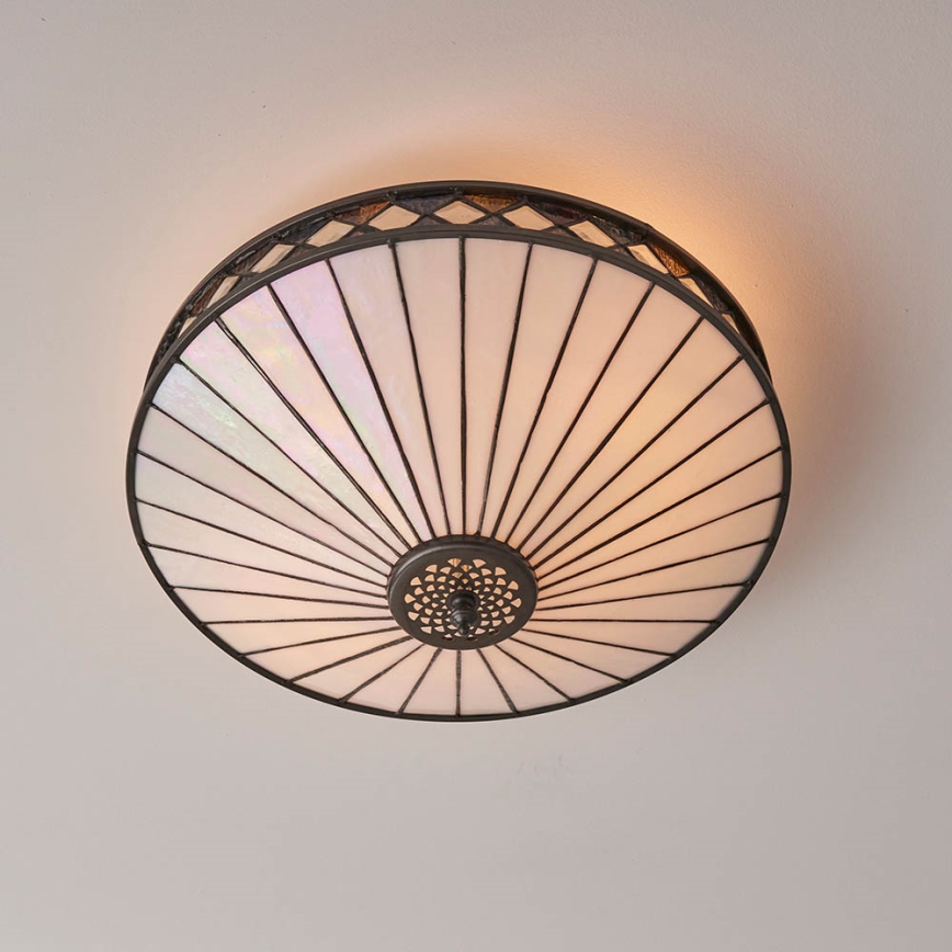 Endon 64145 - Lubinis šviestuvas Tiffany FARGO 2xE27/60W/230V, skersmuo 41,5 cm