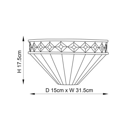 Endon 64149 - Sieninis šviestuvas FARGO 1xE14/40W/230V
