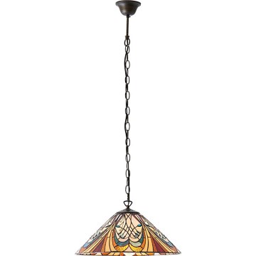 Endon 64162 - Pakabinama liustra ant grandinės Tiffany HECTOR 1xE27/60W/230V Ø 40 cm