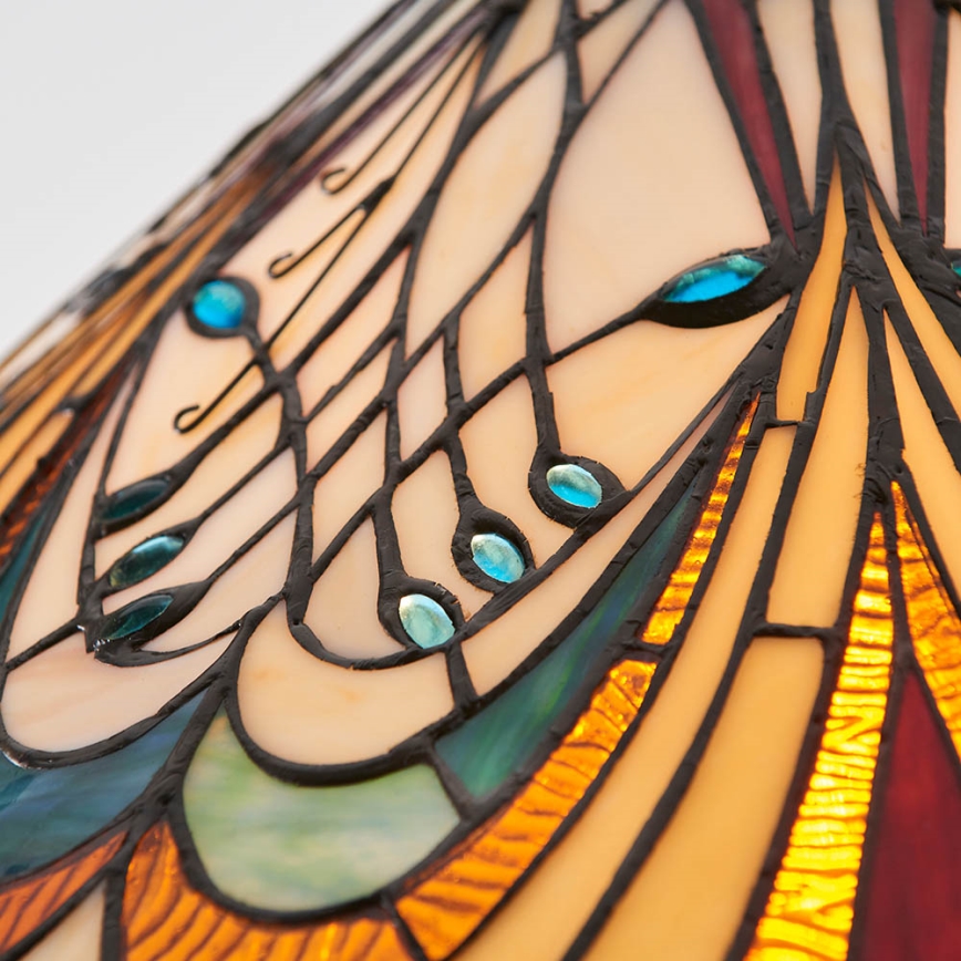 Endon 64162 - Pakabinama liustra ant grandinės Tiffany HECTOR 1xE27/60W/230V Ø 40 cm