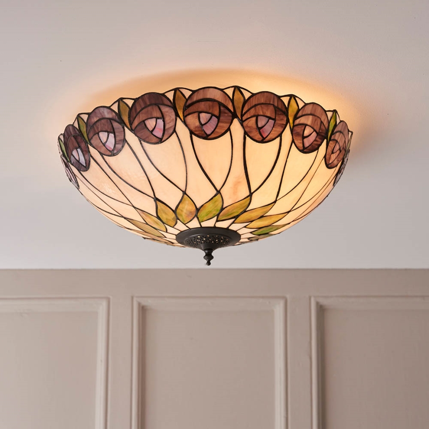Endon 64173 - Lubinis šviestuvas HUTCHINSON 2xE27/60W/230V diametras 50 cm