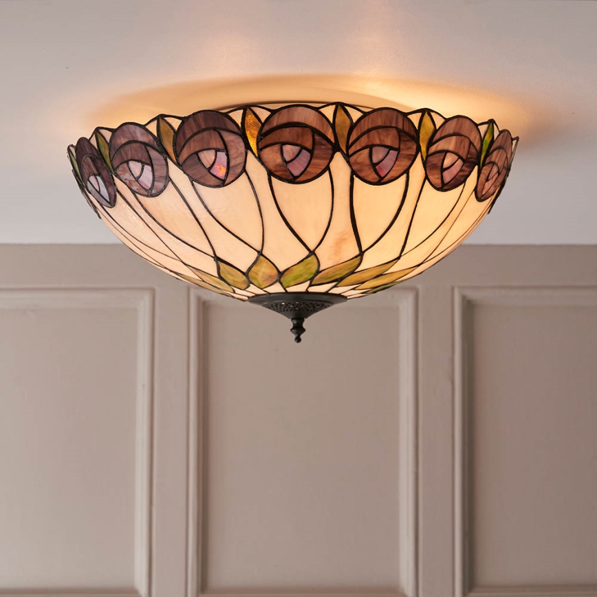 Endon 64173 - Lubinis šviestuvas HUTCHINSON 2xE27/60W/230V diametras 50 cm