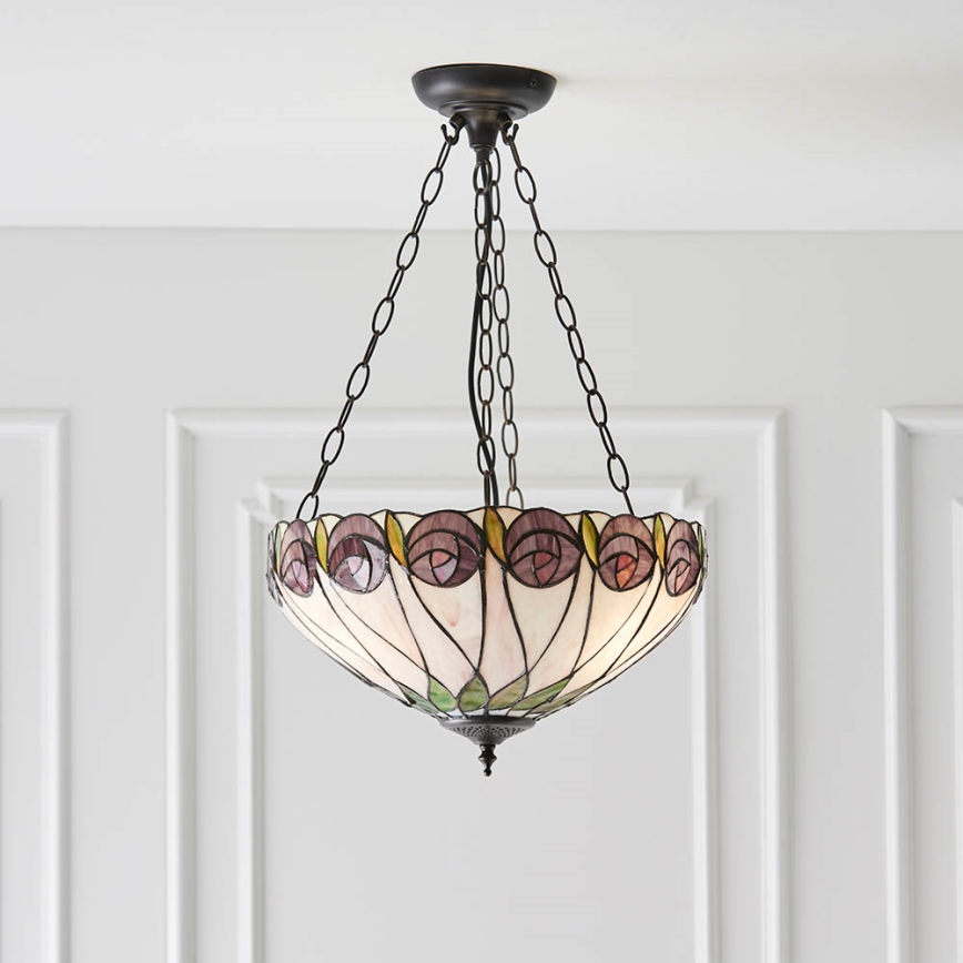 Endon 64175 - Sietynas, kabinamas ant grandinės HUTCHINSON 3xE27/60W/230V diametras 40 cm