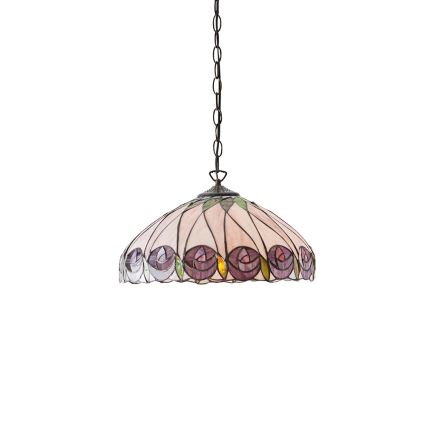 Endon 64176 - Pakabinamas šviestuvas ant grandinės Tiffany HUTCHINSON 1xE27/60W/230V skersmuo 40 cm