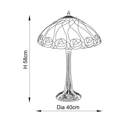 Endon 64177 - Stalinis šviestuvas HUTCHINSON 1xE27/60W/230V diametras 40 cm