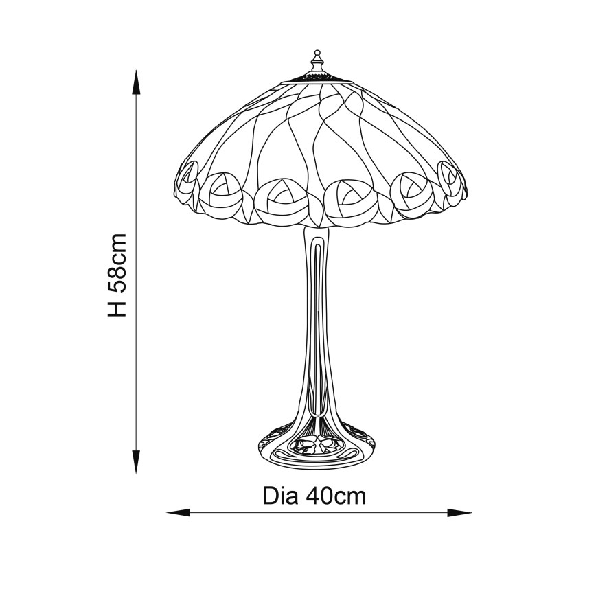 Endon 64177 - Stalinis šviestuvas HUTCHINSON 1xE27/60W/230V diametras 40 cm