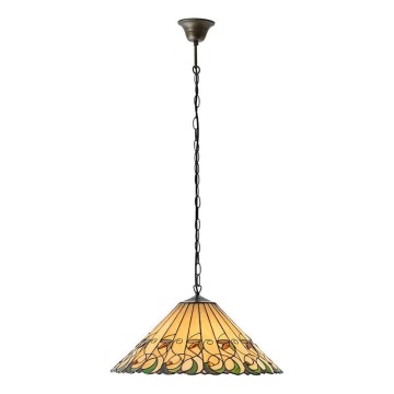 Endon 64194 - Tiffany pakabinamas šviestuvas ant grandinės JAMELIA 3xE27/60W/230V Ø 50 cm