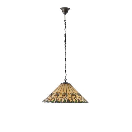 Endon 64194 - Tiffany pakabinamas šviestuvas ant grandinės JAMELIA 3xE27/60W/230V Ø 50 cm