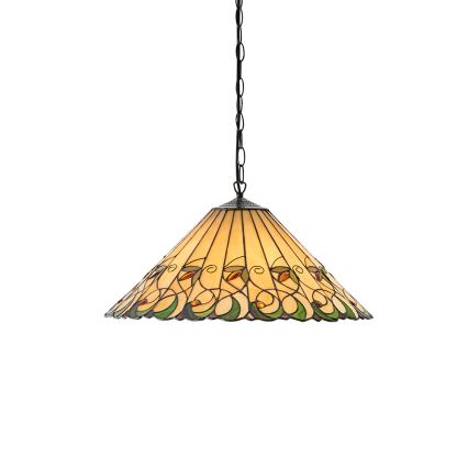 Endon 64194 - Tiffany pakabinamas šviestuvas ant grandinės JAMELIA 3xE27/60W/230V Ø 50 cm