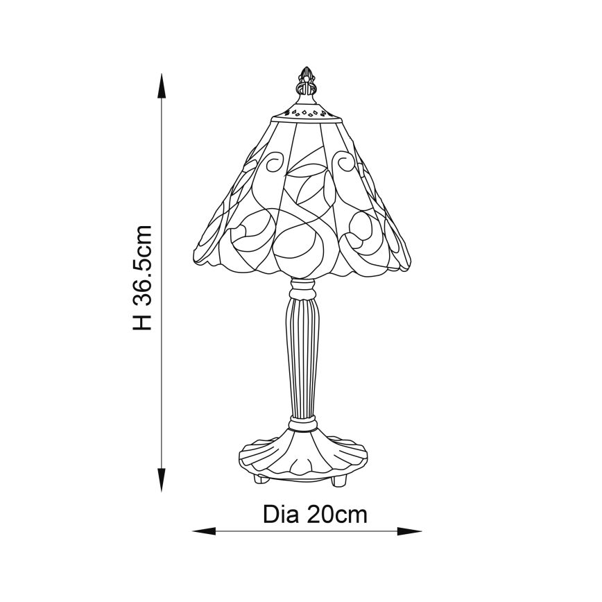 Endon 64196 - Stalinis šviestuvas JAMELIA 1xE14/40W/230V diametras 20 cm