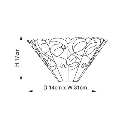 Endon 64198 - Sieninis šviestuvas Tiffany JAMELIA 1xE14/40W/230V