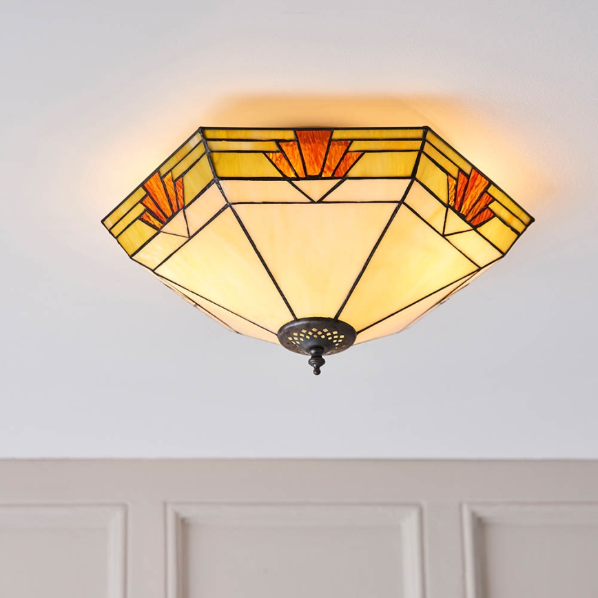 Endon 64284 - Lubinis šviestuvas Tiffany NEVADA 2xE27/60W/230V skersmuo 40 cm