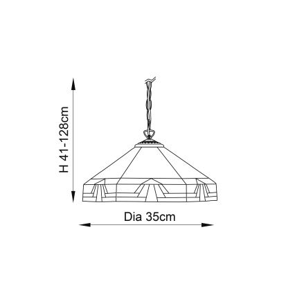 Endon 64285 - Sietynas, kabinamas ant grandinės NEVADA 1xE27/60W/230V diametras 35 cm
