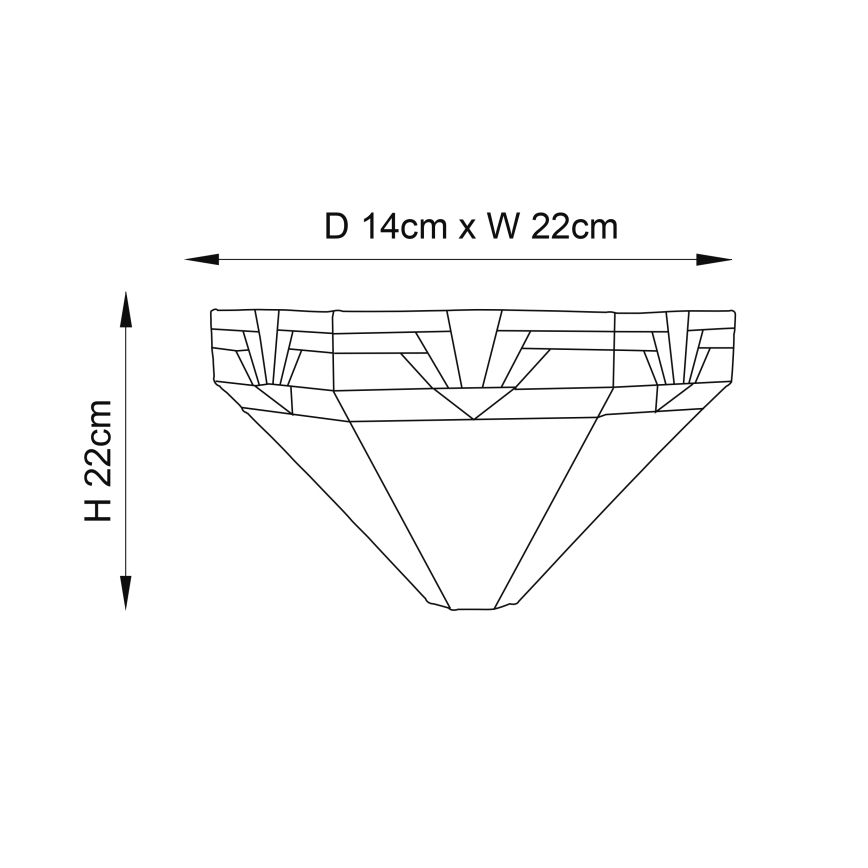 Endon 64288 - Sieninis šviestuvas Tiffany NEVADA 1xE14/40W/230V