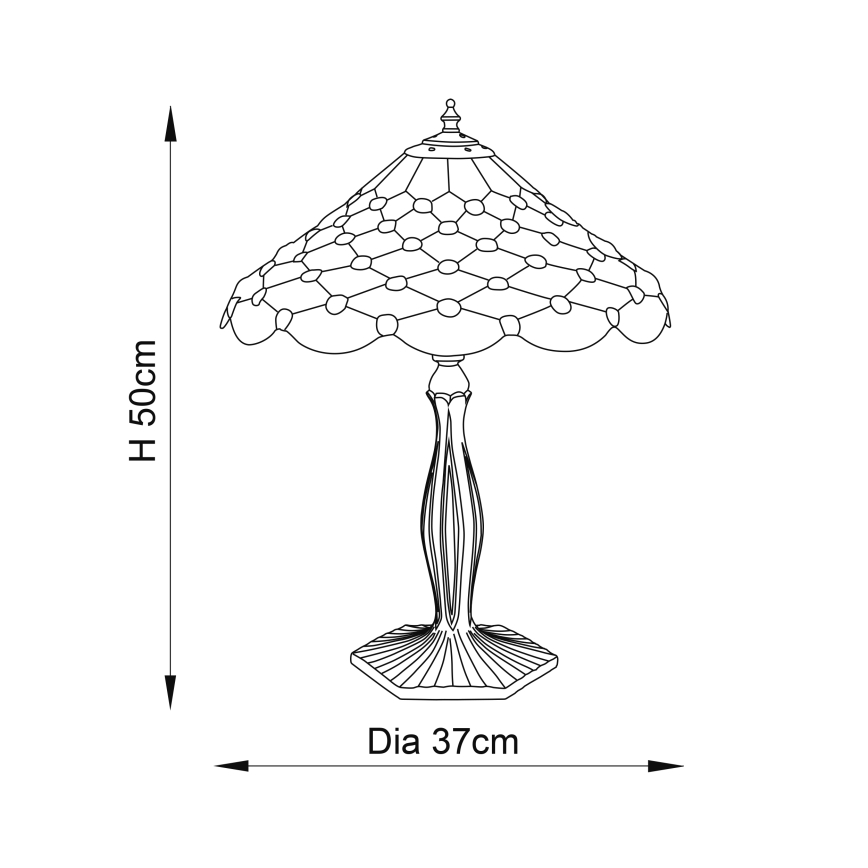 Endon 64301 - Stalinis šviestuvas PEARL 1xE27/60W/230V diametras 37 cm