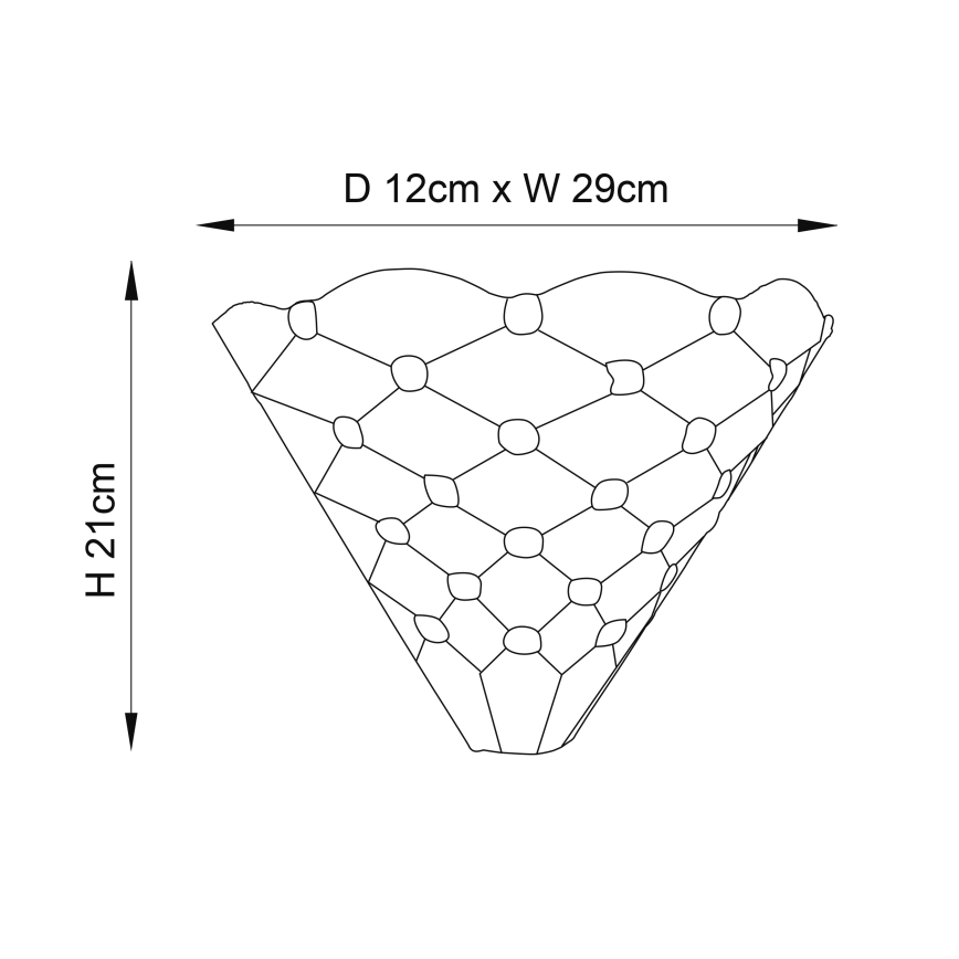 Endon 64302 - Sieninis šviestuvas Tiffany PEARL 1xE14/40W/230V
