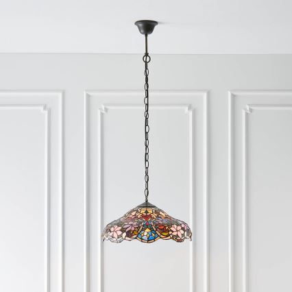 Endon 64325 - Liustra ant grandinės SULLIVAN 1xE27/60W/230V, skersmuo 40 cm