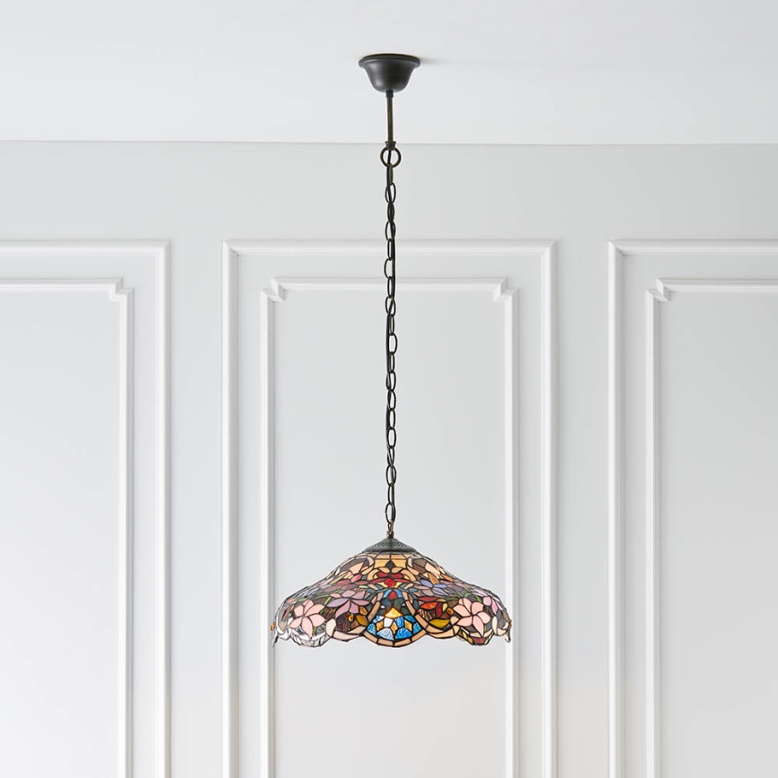 Endon 64325 - Liustra ant grandinės SULLIVAN 1xE27/60W/230V, skersmuo 40 cm