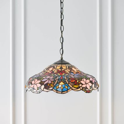 Endon 64325 - Liustra ant grandinės SULLIVAN 1xE27/60W/230V, skersmuo 40 cm