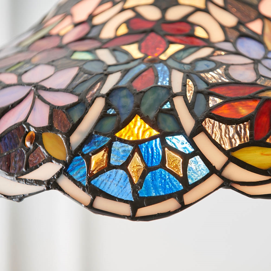 Endon 64325 - Liustra ant grandinės Tiffany SULLIVAN 1xE27/60W/230V skersmuo 40 cm