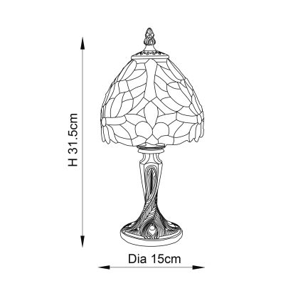 Endon 64331 - Stalinis šviestuvas SYLVETTE 1xE14/40W/230V diametras 15 cm