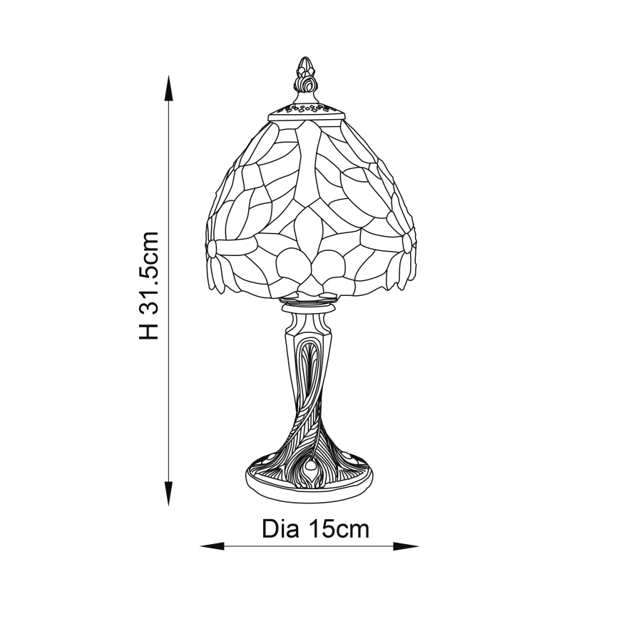Endon 64331 - Stalinis šviestuvas SYLVETTE 1xE14/40W/230V diametras 15 cm