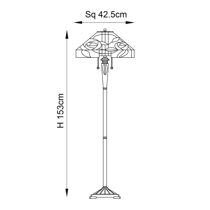 Endon 64383 - Grindinis šviestuvas WILLIOW 2xE27/60W/230V, skersmuo 42,5 cm