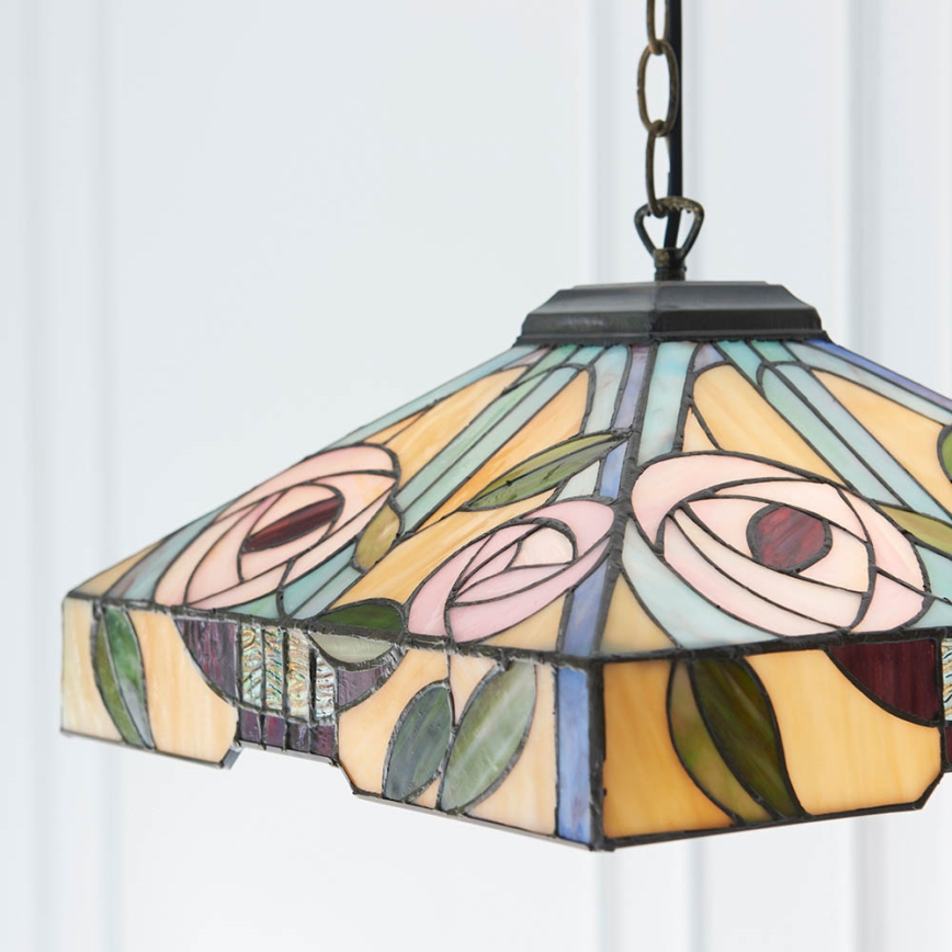 Endon 64385 - Pakabinama liustra su grandine Tiffany WILLOW, 1xE27/60W/230V, skersmuo 35 cm