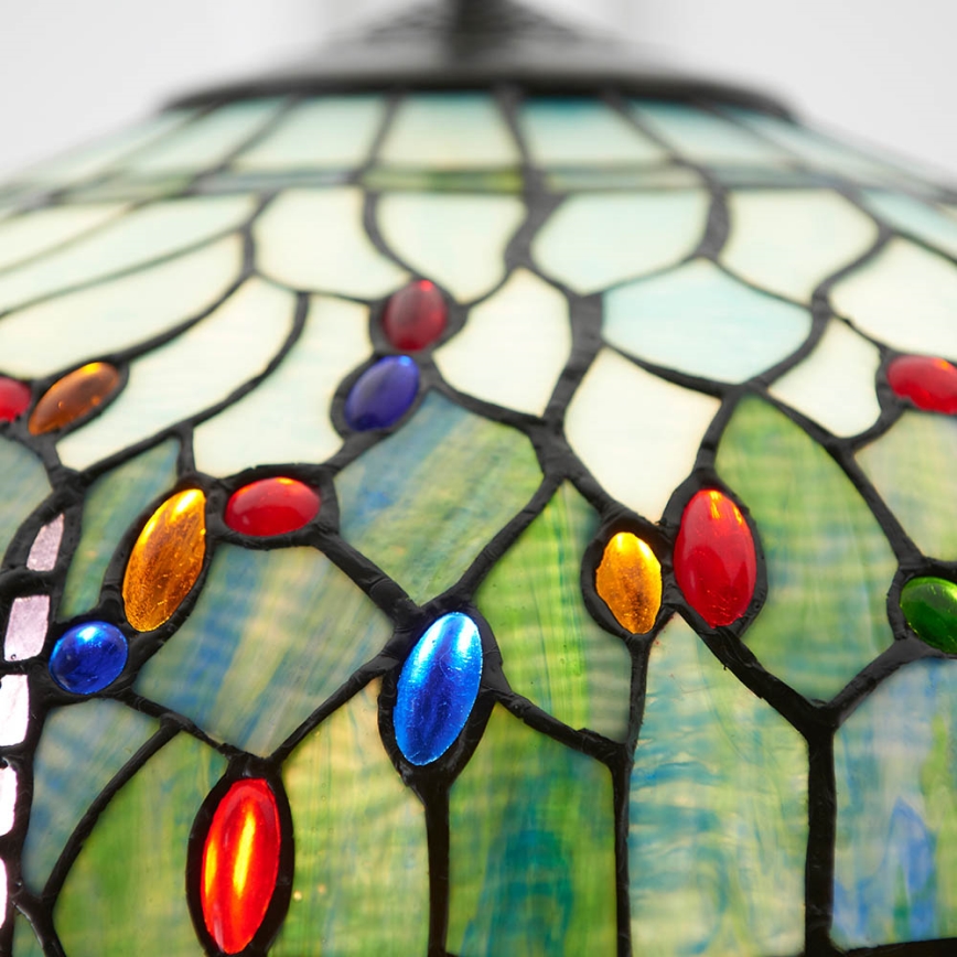 Endon 66148 - Tiffany DRAGONFLY liustra ant grandinės, 3xE27/60W/230V, skersmuo 50 cm