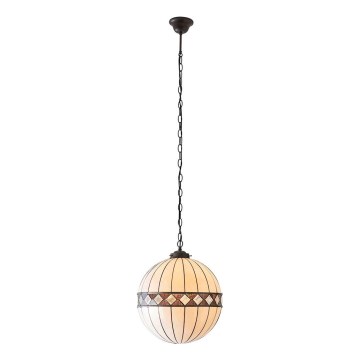 Endon 67045 - Liustra ant grandinės Tiffany FARGO 1xE27/60W/230V skersm. 40 cm
