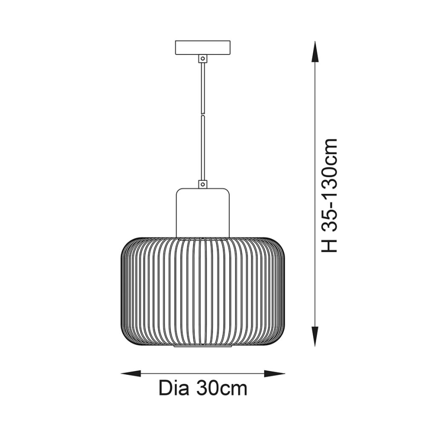 Endon 68986 - Pakabinamas šviestuvas ant laido NICOLA 1xE27/40W/230V varinis
