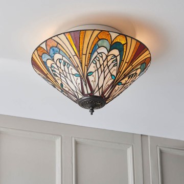 Endon 70241 - Tiffany HECTOR lubinis šviestuvas 2xE27/60W/230V, skersmuo 40 cm