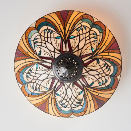 Endon 70241 - Tiffany HECTOR lubinis šviestuvas 2xE27/60W/230V, skersmuo 40 cm