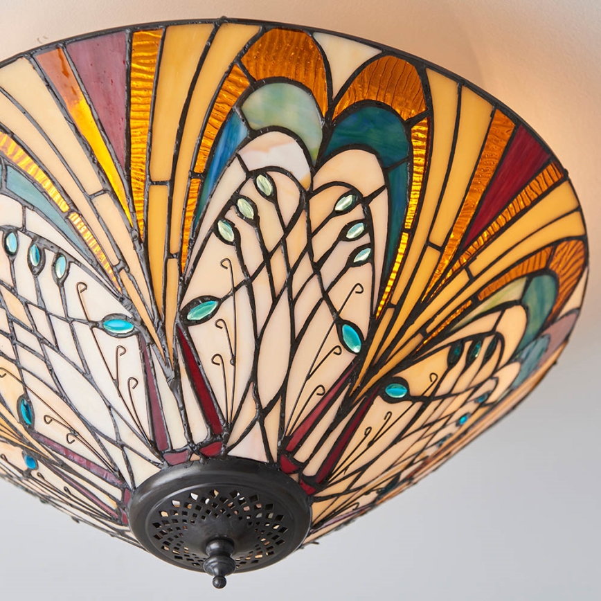 Endon 70241 - Tiffany HECTOR lubinis šviestuvas 2xE27/60W/230V, skersmuo 40 cm