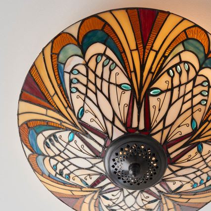 Endon 70241 - Tiffany HECTOR lubinis šviestuvas 2xE27/60W/230V, skersmuo 40 cm
