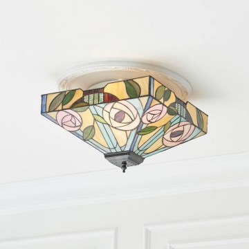 Endon 70699 - Lubinis šviestuvas Tiffany WILLOW 2xE27/60W/230V 35x35 cm