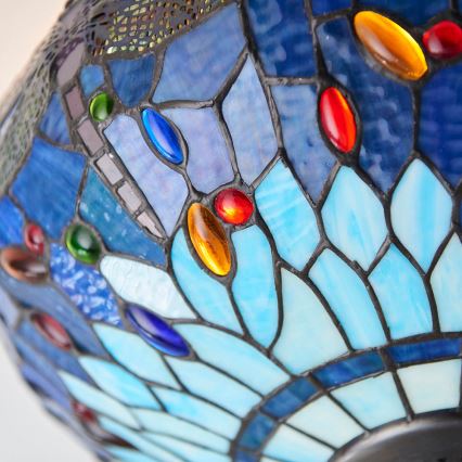 Endon 70722 - Lubinis šviestuvas Tiffany DRAGONFLY 2xE27/60W/230V, skersmuo 41 cm