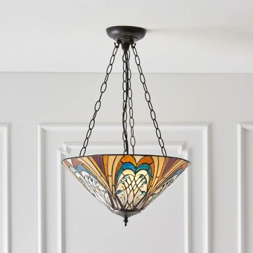 Endon 70750 - Pakabinamas šviestuvas ant grandinės Tiffany HECTOR 3xE27/60W/230V Ø 40 cm