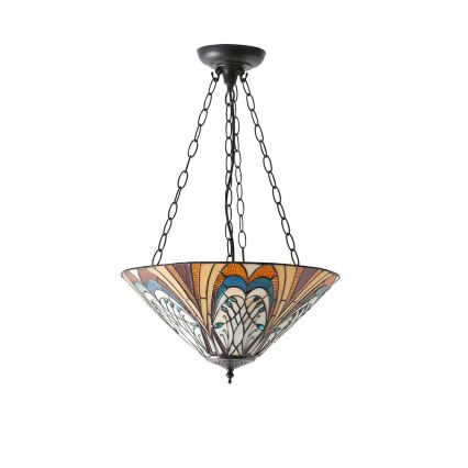 Endon 70750 - Pakabinamas šviestuvas ant grandinės Tiffany HECTOR 3xE27/60W/230V Ø 40 cm